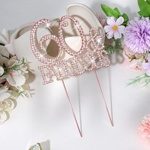 Rose Gold 50 & FABULOUS Cake Topper Rhinestones Cake Decorations for 50th Birthday Party in Kuwait