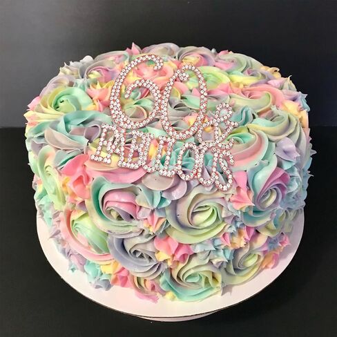 Rose Gold 50 & FABULOUS Cake Topper Rhinestones Cake Decorations for 50th Birthday Party in Kuwait