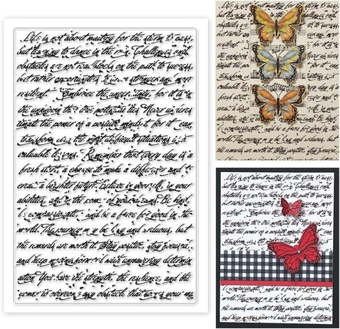 PH PandaHall Words Background Clear Stamp, Growth Theme Transparent Stamp Decorative Clear Stamps Handwriting Letters Craft Stamps for DIY Card Embossing Journal Album Making Scrapbooking Decoration in Saudi Arabia