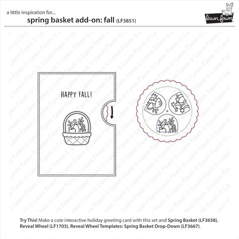 Lawn Fawn LF3851 Spring Basket Add-On: Fall 3X4 Clear Stamp Set in Saudi Arabia