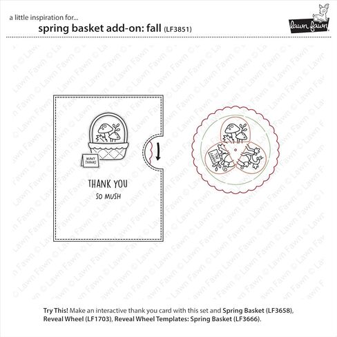Lawn Fawn LF3851 Spring Basket Add-On: Fall 3X4 Clear Stamp Set in Saudi Arabia