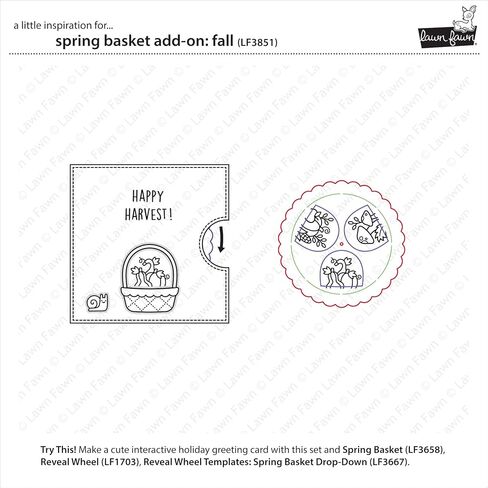 Lawn Fawn LF3851 Spring Basket Add-On: Fall 3X4 Clear Stamp Set in Saudi Arabia