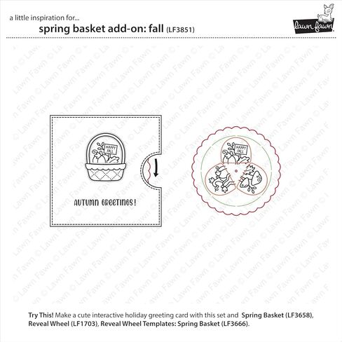 Lawn Fawn LF3851 Spring Basket Add-On: Fall 3X4 Clear Stamp Set in Saudi Arabia