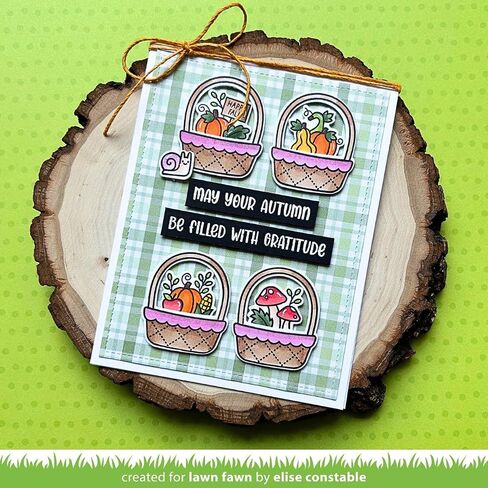Lawn Fawn LF3851 Spring Basket Add-On: Fall 3X4 Clear Stamp Set in Saudi Arabia