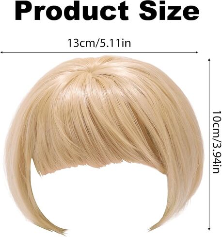 Tiny Doll Wig, High-Temperature Fiber Hairpiece Cute Kawaii Doll Wig Hair Accessory for DIY 6.7in Collectible Figures Display Party Decoration (Rose Gold) in Saudi Arabia