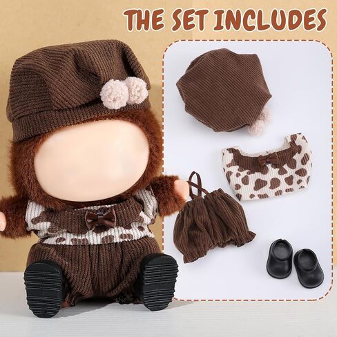 Frienda 17cm Doll Doll Clothes Doll Admits مقابل 6.7 "دمى ، 5 قطع مجموعة أنيقة سانتا كلوز ملابس الرباعي رائعتين ملحقات ، فقط الملابس ، الملابس in Saudi Arabia