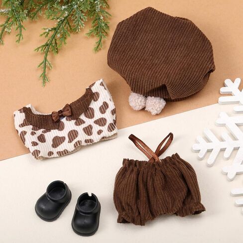 Frienda 17cm Doll Doll Clothes Doll Admits مقابل 6.7 "دمى ، 5 قطع مجموعة أنيقة سانتا كلوز ملابس الرباعي رائعتين ملحقات ، فقط الملابس ، الملابس in Saudi Arabia