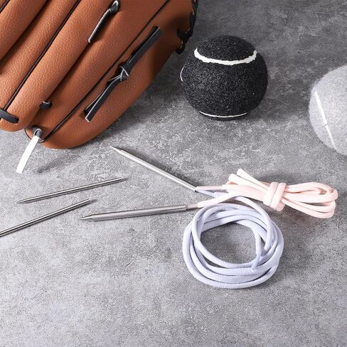 4 PCS Paracord Lacing Needle Tools 2 حجم الفولاذ المقاوم للصدأ 550 Paracord Fid Lacing Titching Weaving Edeles Paracords for Bracelet Baseball Glove Lacings Lacings Lacings 3 "Silver in Kuwait