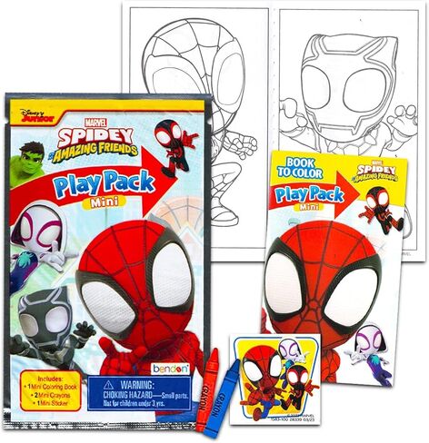 Marvel 8 Pc Spidey and His Amazing Friends Mini Party Favors Set - Bundle 8 Play Packs with Mini Coloring Books, Stickers, and Goodie Bags | Spidey Birthday Party Supplies Decorations in Saudi Arabia