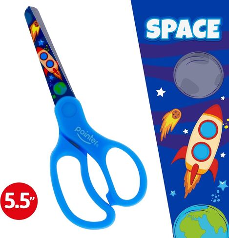 مقص سلامة Kids Fointer ، 5.5 بوصة ، نصيحة حادة مع مقبض قبضة سهلة ، تصميم مريح للأطفال ، ألوان متنوعة (Fairy و Unicorn) in Kuwait