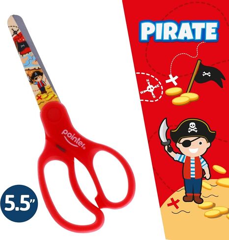 مقص سلامة Kids Fointer ، 5.5 بوصة ، نصيحة حادة مع مقبض قبضة سهلة ، تصميم مريح للأطفال ، ألوان متنوعة (Fairy و Unicorn) in Kuwait