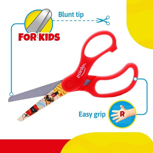 مقص سلامة Kids Fointer ، 5.5 بوصة ، نصيحة حادة مع مقبض قبضة سهلة ، تصميم مريح للأطفال ، ألوان متنوعة (Fairy و Unicorn) in Kuwait