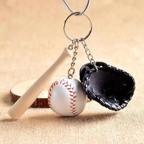 1/12 Scale Miniature Baseball Set (Bat, Glove and Ball),Black Cake Toppers and Dollhouse Accessories,Mini Sports Decor for Desktop Display, DIY Crafts and Collectible Figurines in Saudi Arabia