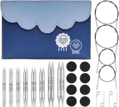 KnitPro Nova Regal Interchangeable Needle Set 4" (10cm) | 11 US Sizes (2.5 to 11) in Saudi Arabia