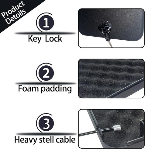 Pistol, portable travel firearm safe, pistol lockbox, car firearm safe with key lock, black in Saudi Arabia