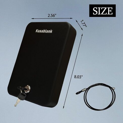 Pistol, portable travel firearm safe, pistol lockbox, car firearm safe with key lock, black in Saudi Arabia