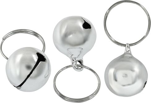 24Pcs Cat Bells with Loud Crisp Sound, Dog Jingle Bells for Anti-Lost, Small Pet Pendant Accessories for Pet Owners(Sliver) in Saudi Arabia