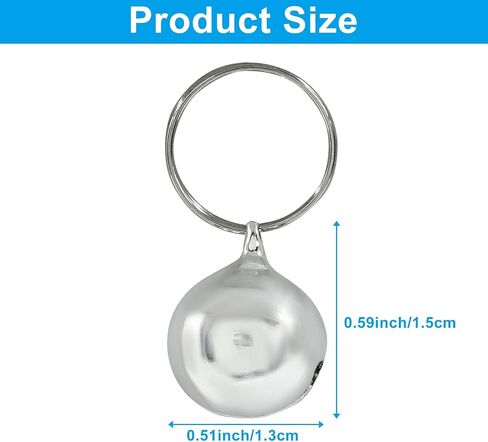 24Pcs Cat Bells with Loud Crisp Sound, Dog Jingle Bells for Anti-Lost, Small Pet Pendant Accessories for Pet Owners(Sliver) in Saudi Arabia