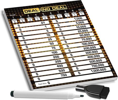 Deal أو No Deal Deluxe Game Box ، قم بتشغيل عرض الألعاب التلفزيونية الأمريكية الناجحة ، والترفيه الصديق للسفر ، و 26 حقيبة ، وأصدقاء ، وعائلة ، والتوقع ، والإثارة ، والأعمار 7+ in Kuwait