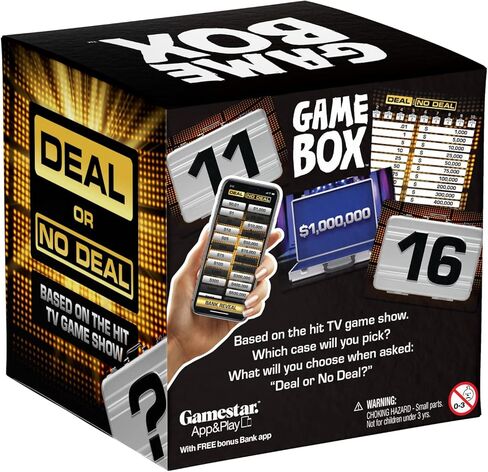 Deal أو No Deal Deluxe Game Box ، قم بتشغيل عرض الألعاب التلفزيونية الأمريكية الناجحة ، والترفيه الصديق للسفر ، و 26 حقيبة ، وأصدقاء ، وعائلة ، والتوقع ، والإثارة ، والأعمار 7+ in Kuwait