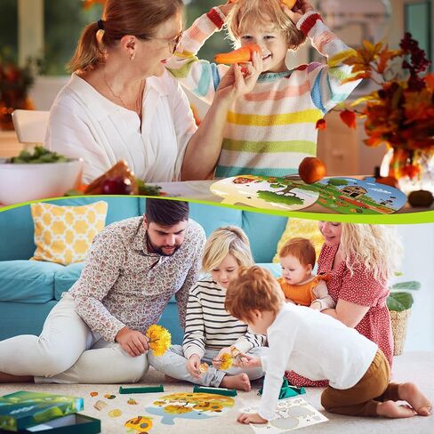 24 Pcs Thanksgiving Autumn Fall Stickers Scene for Kids Make a Sticker Scene with Pumpkin Cardboards Make Your Own Stickers with Scarecrow Turkey Acorn for Preschool Classroom DIY Fall Party (Pumpkin) in Saudi Arabia