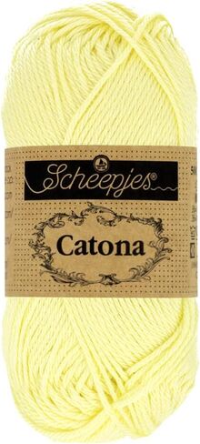 Catona Scheepjes 50gm Mercerized Cotton Yarn (100 Lemon Chiffon) in Saudi Arabia