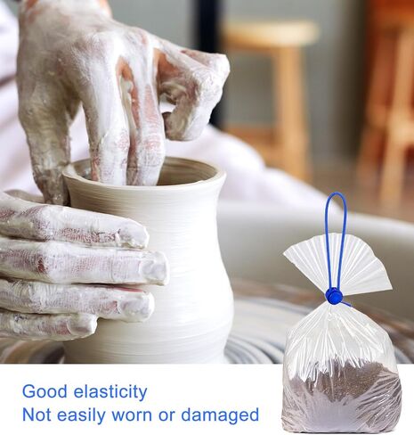 10 Pcs Clay Bag Ties, Adjustable Nylon Elastic Pottery Tool Strap Holder, Ideal for Pottery Bag Closure & Organization, Sculpting Enthusiasts Reuse in Saudi Arabia