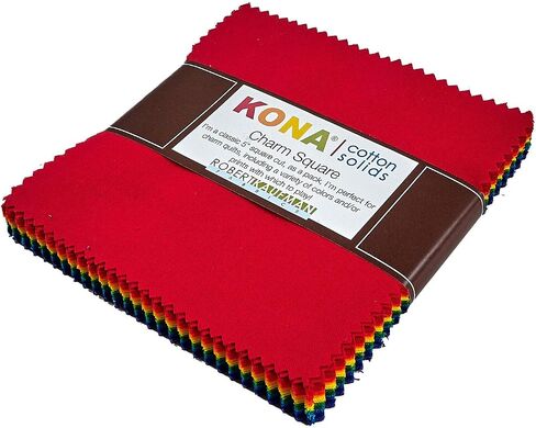 Kona Cotton 5" Charm Squares 42 Pcs Bright Rainbow in Saudi Arabia