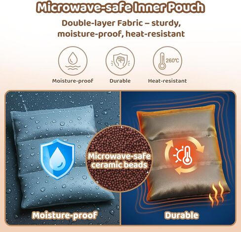 حيوانات محشوة مرجحة مع وسادة تسخين قابلة للميكروويف - 5 رطل قابلة للتعديل ، قابلة للتسخين وبني قابلة للبرودة للاسترخاء ، وسادة داخلية قابلة للإزالة ، هدية أفخم للأطفال والكبار (23 بوصة) in Kuwait