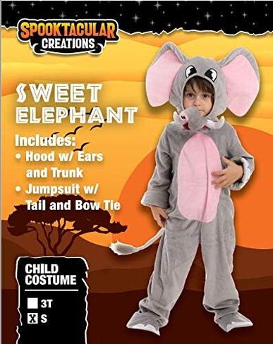 Spooktacular Creations Halloween Elephant Costume Kids Toddler Elephant Costum in Saudi Arabia