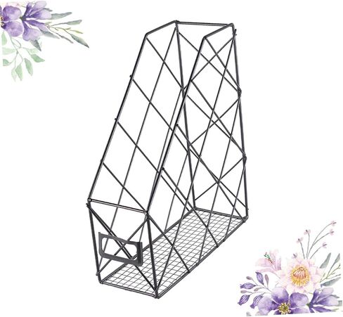 Cabilock 3PCS Iron Desktop Rackflesh Rack Portable Protable File File Complicizer للكتب والمجلات التخزين الأسود الأنيق لاستخدام المكتب المنزلي in Saudi Arabia