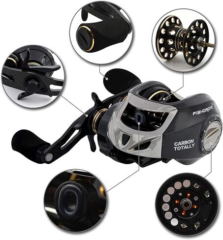 بكرات صب الطعم، 17+1BB أنظمة مكابح مغناطيسية/طرد مركزي، بكرة بيتكاستر، نسبة تروس عالية السرعة 7.0 بكرة صيد سمك منخفضة للغاية فائقة النعومة in Kuwait