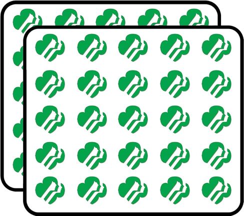 Green Girl Scouts Faces Logo Shaped (Emblem USA Scouting) Sticker for Scrapbooking, Calendars, Arts, Kids DIY Crafts, Album, Bullet Journals in Saudi Arabia