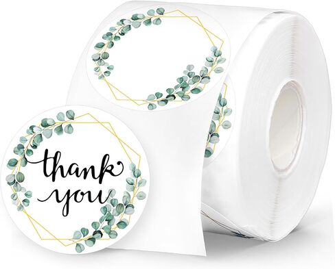 Fall Thanksgiving Direct Thermal Labels Watercolor Pumpkin Leaves Label Stickers Autumn Round Self-Adhesive Printer Decals for DIY Name Tag Logo Design, 500 Pcs in Saudi Arabia