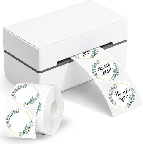 Fall Thanksgiving Direct Thermal Labels Watercolor Pumpkin Leaves Label Stickers Autumn Round Self-Adhesive Printer Decals for DIY Name Tag Logo Design, 500 Pcs in Saudi Arabia