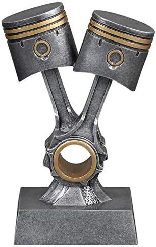 Double Piston Trophy - Custom Engraved Automotive Award - Mechanic Recognition - Customize Now - Decade Awards (8.25 Inch Tall) in Saudi Arabia