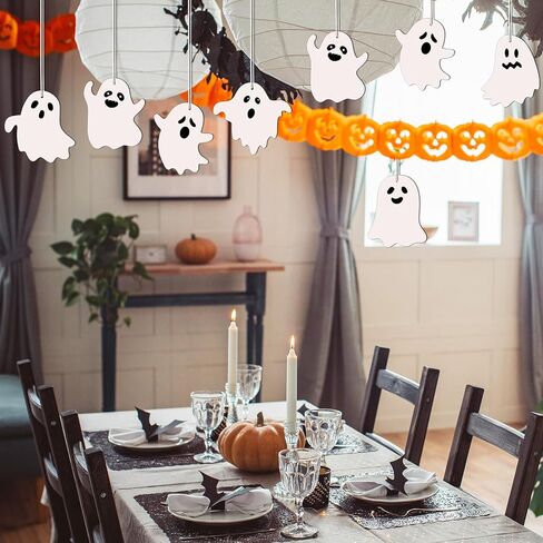 Motipuns 60 PCS Ghost Crafts Halloween Ghost Scratch Paper Card Kits Braf in Saudi Arabia