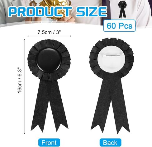 PATIKIL 60 Pcs Award Ribbons, 1st, 2nd, 3rd Place Winner Recognition Ribbon Blank Prize Ribbons Participation Medal Ribbons for Competition Sports Event, Green in Saudi Arabia