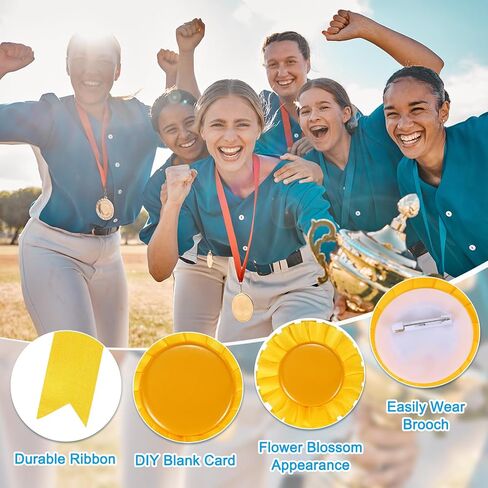 PATIKIL 60 Pcs Award Ribbons, 1st, 2nd, 3rd Place Winner Recognition Ribbon Blank Prize Ribbons Participation Medal Ribbons for Competition Sports Event, Green in Kuwait