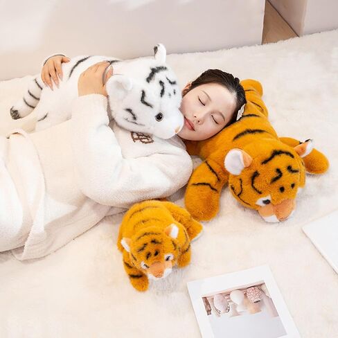 Tiger Weighted Stuffed Animals,17.7 Inch Weighted Tiger Plush Toy Pillow,Soft Stuffed Tigers Plushies Toys Plush Throw Pillow Gifts for Adults, Kids, Boys and Girls in Saudi Arabia