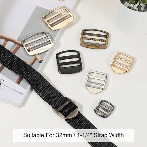 تمرير مشبك قفل سلم Patikil ، وسبائك الزنك قابلة للتعديل حزام حزام حزام حزام Tri-Glide لحقائب الظهر Sewing DIY in Saudi Arabia