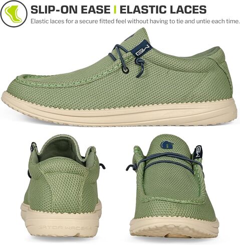 Gator Waders Mens Casual Shoes – Men's Loafers & Slip-Ons Camp Shoes with No-Tie Laces -Arch Support Boat Shoes for Everyday Wear in Saudi Arabia