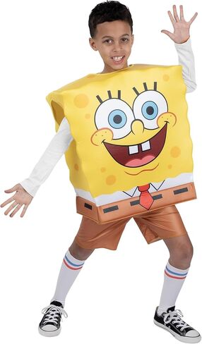 SpongeBob Squarepants الرسمي للشباب Deluxe Halloween Costume - Premium Quality Square Square Pullover مع السراويل القصيرة والجوارب in Saudi Arabia