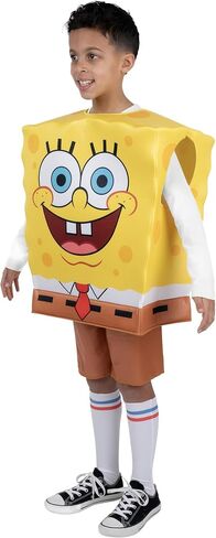 SpongeBob Squarepants الرسمي للشباب Deluxe Halloween Costume - Premium Quality Square Square Pullover مع السراويل القصيرة والجوارب in Saudi Arabia