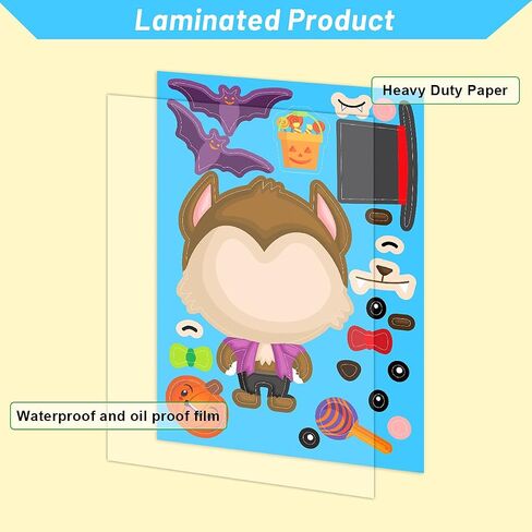 Ceiba Tree 48 Pcs Make Your Own Halloween Sticker Sheets for Kids Home Classroom Party Favor Games Art Craft School Rewards in Saudi Arabia