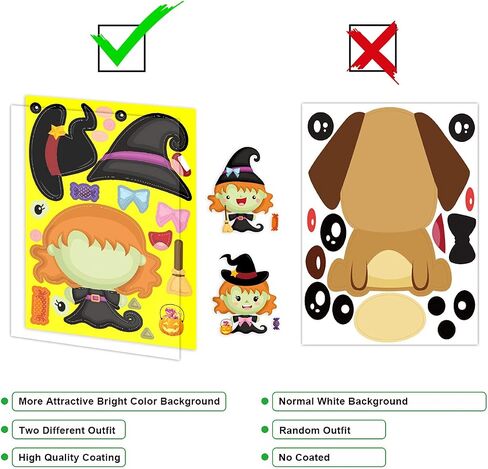 Ceiba Tree 48 Pcs Make Your Own Halloween Sticker Sheets for Kids Home Classroom Party Favor Games Art Craft School Rewards in Saudi Arabia