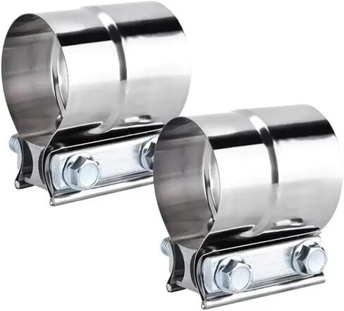 2" Exhaust Clamp, Lap Joint Brand Clamp Stainless Steel OD 2" Pipe to ID 2" Pipe in Kuwait