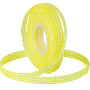 Bule Gingham Ribbon for Gift Wrapping, 3/8 inch 50Yard Plaid Ribbon for Flower Bouquet Christmas Birthday Wreaths Wedding Party Decoration Bow Maker Royal Blue and White Checkered Ribbons in Saudi Arabia