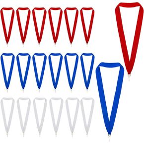 30 قطعة من شرائط الرقبة للميدالية الزرقاء الأزرق الشريط مع مقاطع Snap Clips Flat Medal Lanyards للمسابقات الرياضية الحرم الجامعي لقاء الرياضة in Kuwait