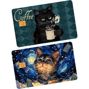 2 Set Debit Card Skin,1 Set with 4 Stickers,Credit Card Skin,Cat Decor,Medicare Card Protector Sleeve,Social Security Card Protector,Anime Credit Card Skin (07) in Saudi Arabia